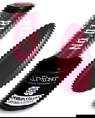 Lac de unghii La Rosa Profesionales Creme hybrid gel 018 red wine, 9 ml