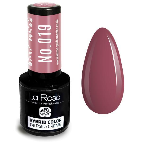 Lac de unghii La Rosa Profesionales Creme hybrid gel 019 indian red, 9 ml