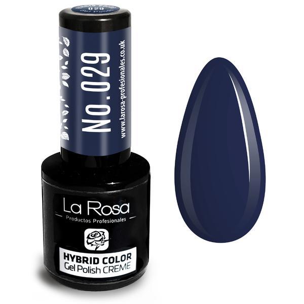 Lac de unghii La Rosa Profesionales Creme hybrid gel 029 navy blue, 9 ml