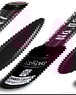 Lac de unghii La Rosa Profesionales Creme hybrid gel 027 bordeaux, 9 ml