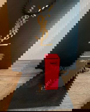 YSL Beaute Lipstick Holder Red Lipstick Case With Mirror