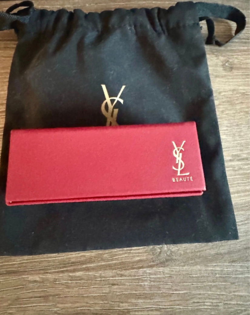 YSL Beaute Lipstick Holder Red Lipstick Case With Mirror