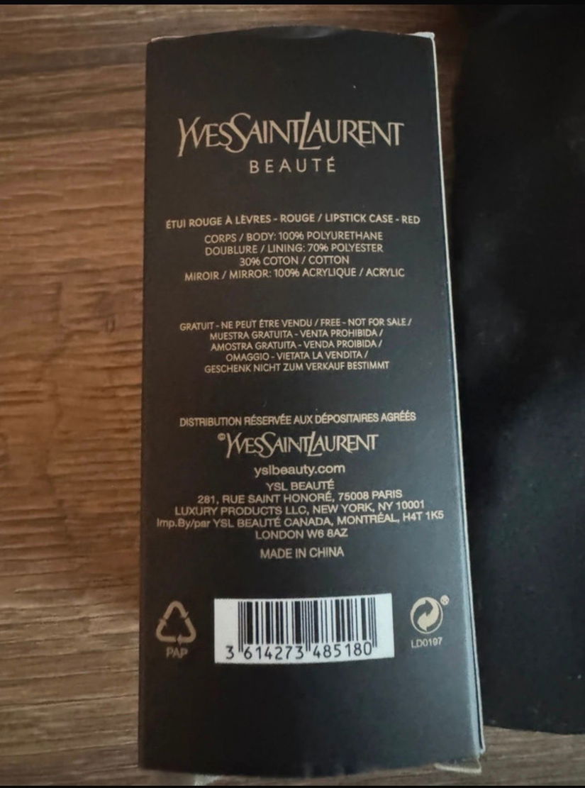 YSL Beaute Lipstick Holder Red Lipstick Case With Mirror