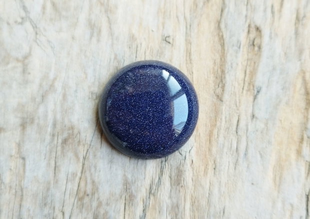 Cabochon blue goldstone, 25 mm