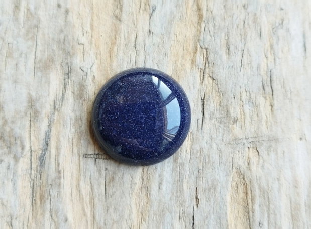 Cabochon blue goldstone, 25 mm