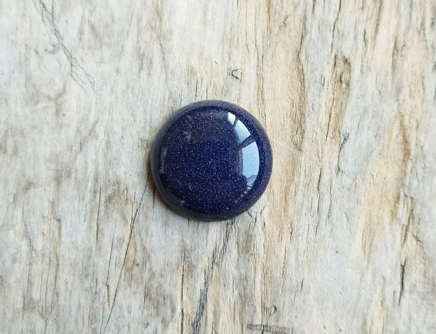 Cabochon blue goldstone, 25 mm