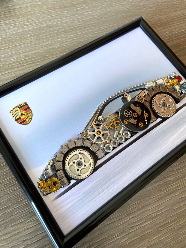 Model Porsche Cod M 711・Tablou masini・Cadouri barbati・Masini de epoca・Cadouri pentru iubit/iubită