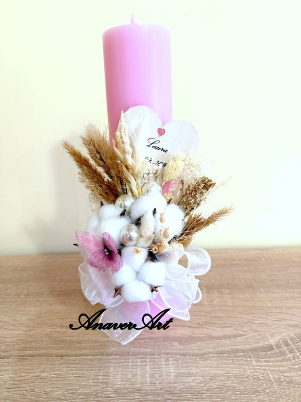 Lumanare botez fetita