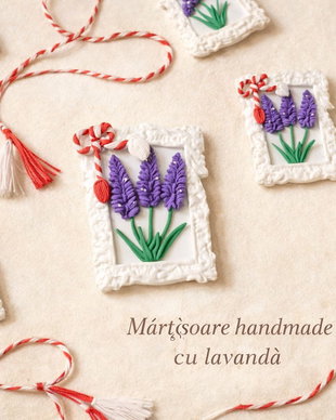 Mărțișor tablou cu lavanda