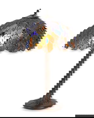 Lampa de masa Tiffany cu abajur libelule