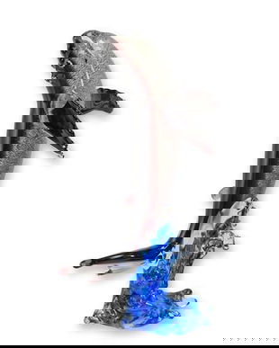 Balena-figurina din sticla Murano