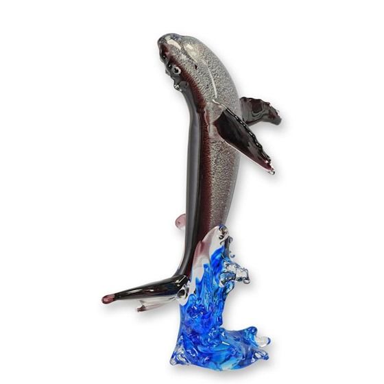 Balena-figurina din sticla Murano