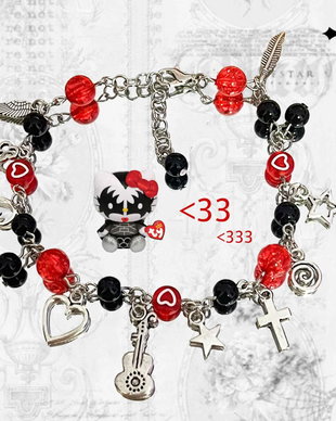 "Gothic Babe" handmade bracelet