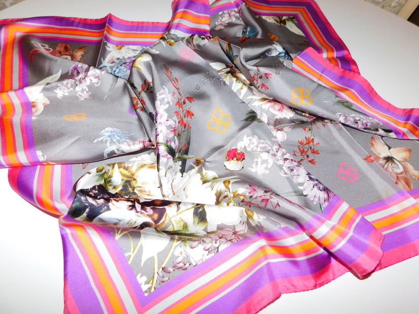 BASLER , esarfa noua matase naturala ,  designer,  inel nou  superb , cadou