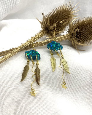 Cercei handmade din rasina