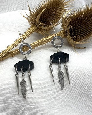 Cercei handmade din rasina
