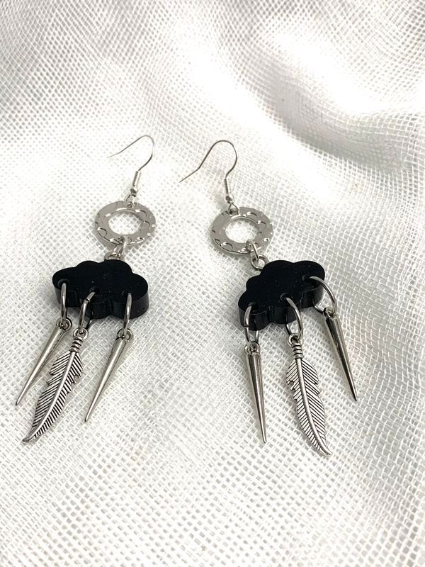 Cercei handmade din rasina