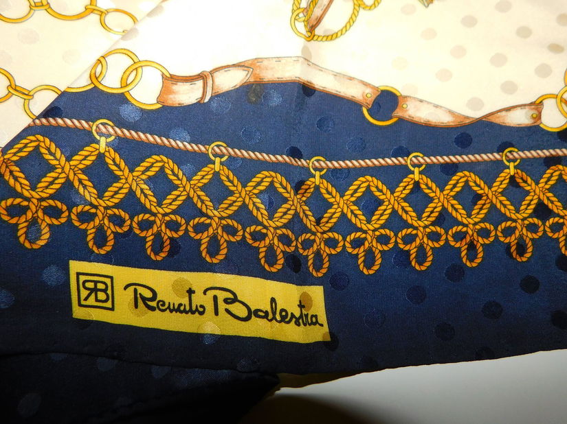 RENATO  BALESTRA  ITALIA,  esarfa matase  naturala   satinata , jaquard,  cercei si bratari cadou