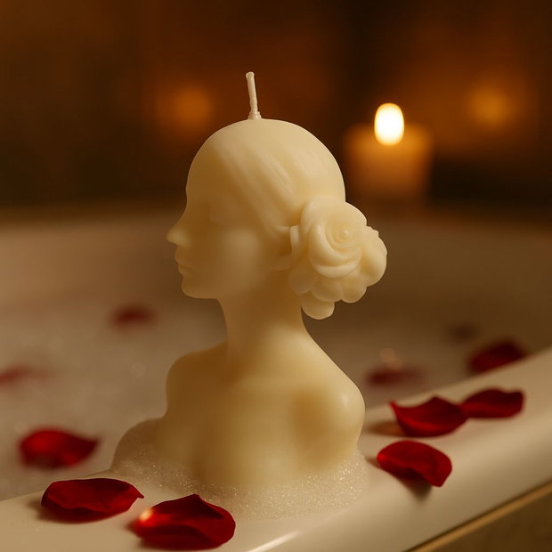 Lumânare Sculpturală Lady Divine, Eleganță, Feminitate și Rafinament Într-o Formă de Artă
