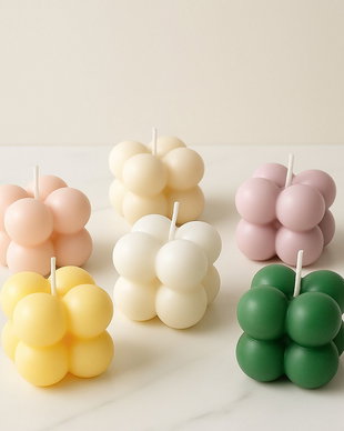 Set 20 Lumânări Bubble Handmade din Ceară de Soia, Arome Fine, Inspirate de Parfumeria Franceză