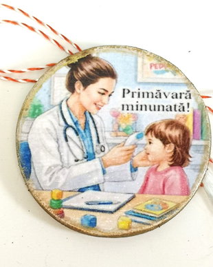 Martisor personalizat medic pediatru, doctor
