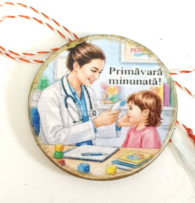 Martisor personalizat medic pediatru, doctor