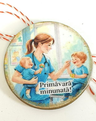 Martisor personalizat medic pediatru, doctor