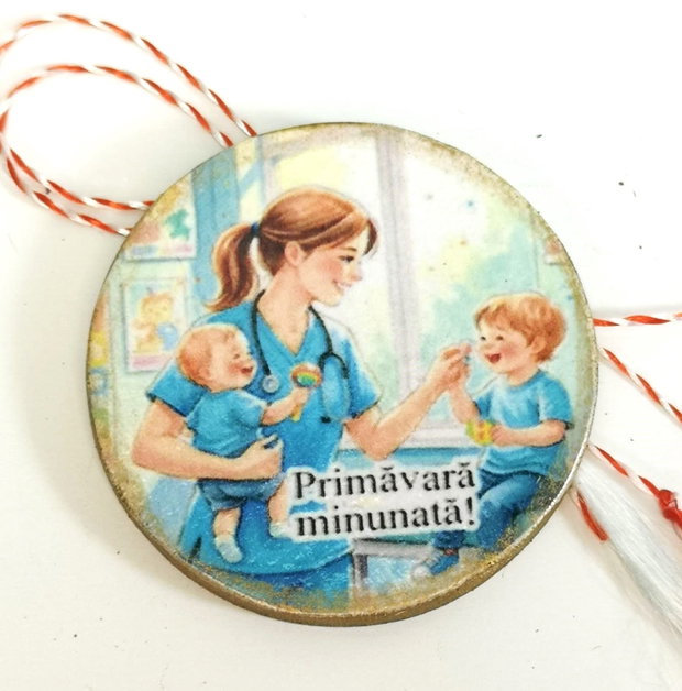 Martisor personalizat medic pediatru, doctor