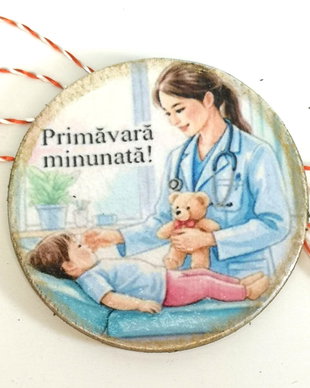 Martisor personalizat medic pediatru, doctor