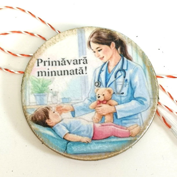 Martisor personalizat medic pediatru, doctor
