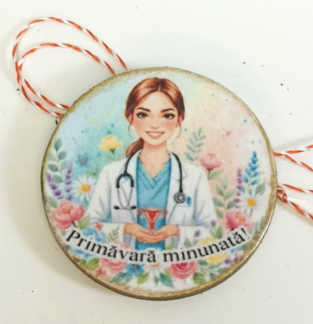 Martisor personalizat medic ginecolog, doctor