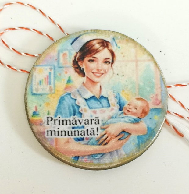 Martisor personalizat asistenta medicala pediatrie