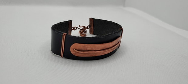 Bratara unicat , bratara din piele naturala , bratara din cupru, bratara unisex.