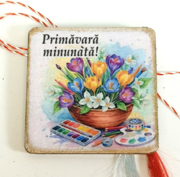 Martisor personalizat profesoara educatie plastica, desen