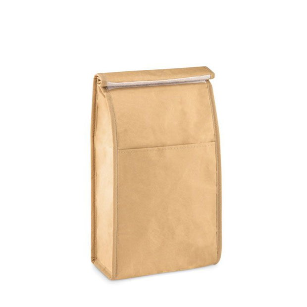 Set 50 Pungi Termoizolante Eco din Hartie Tesuta Reciclata 3L cu Buzunar Frontal, Izolare PE Foam, Livrari Fresh si Cadouri Corporate