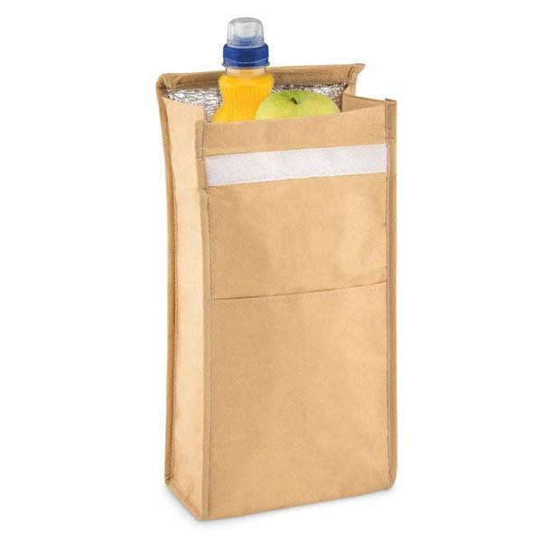 Set 50 Pungi Termoizolante Eco din Hartie Tesuta Reciclata 3L cu Buzunar Frontal, Izolare PE Foam, Livrari Fresh si Cadouri Corporate