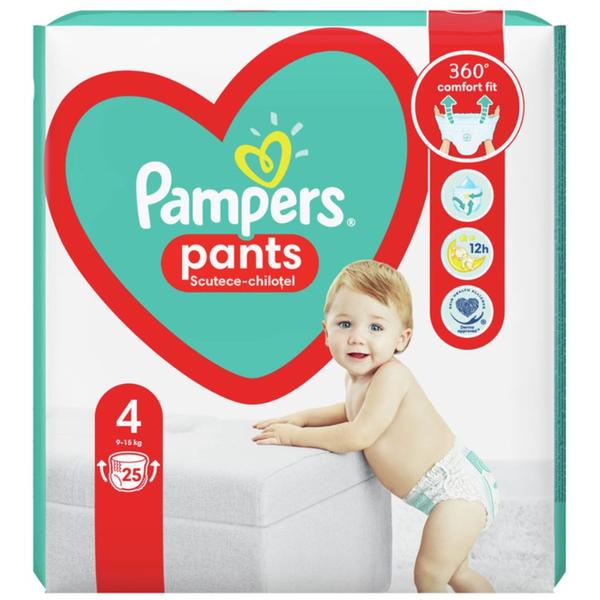 Scutece-Chilotel - Pampers Active Baby Pants Carry Pack, marimea 4 (9-15 kg), 25 buc
