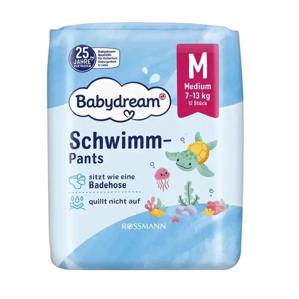 Scutece de &icirc;not pentru copii, de unică folosință, mărimea M, pentru 7-13 kg, 12 buc/pachet, Babydream