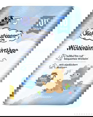 Păturică absorbantă, foarte moale, fără parfum, pentru o schimbare igienică a scutecului, cu motiv drăgălaș, dimensiune 60&times;60 cm, 10 buc/pachet, Babydream