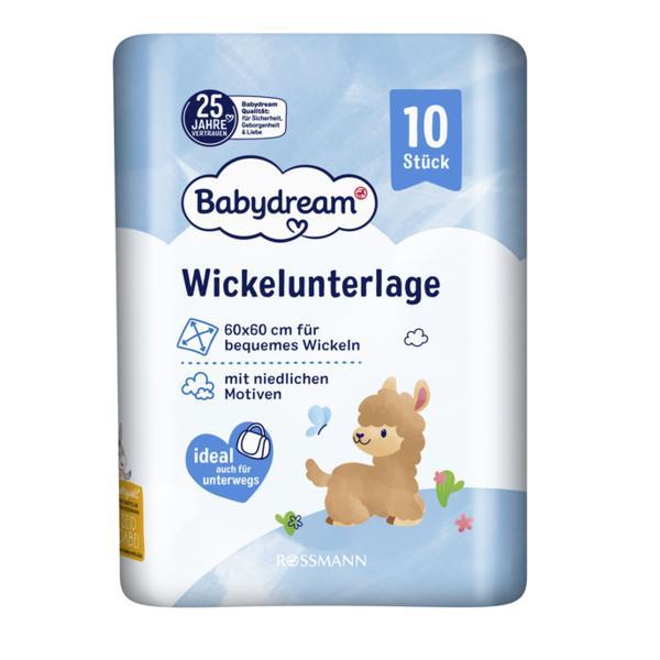 Păturică absorbantă, foarte moale, fără parfum, pentru o schimbare igienică a scutecului, cu motiv drăgălaș, dimensiune 60&times;60 cm, 10 buc/pachet, Babydream