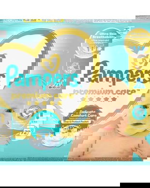 Scutece pentru Nou-Nascuti - Pampers Premium Care Value Pack, marimea 1 (2-5 kg), 72 buc