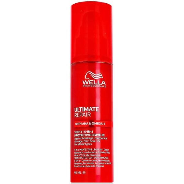 Tratament Fara Clatire pentru Par Deteriorat cu AHA &amp; Omega 9 - Wella Professionals Ultimate Repair Step 4 5-In-1 Protective Leave-In, 95 ml