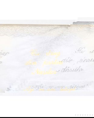 Trusou botez cu dantela - broderie crem