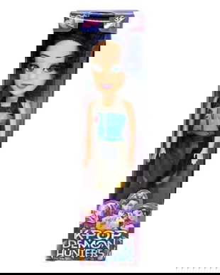 Păpușă Zoey K-POP Demon Hunters, 16 cm &ndash; Păpușă mini fashion cu păr albastru