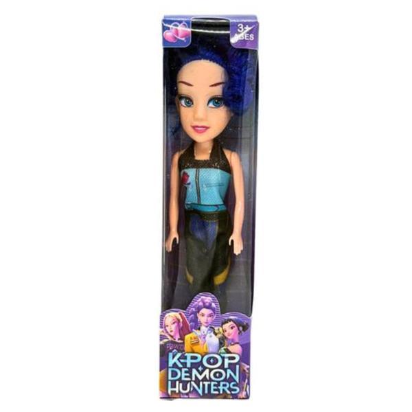 Păpușă Zoey K-POP Demon Hunters, 16 cm &ndash; Păpușă mini fashion cu păr albastru