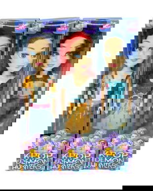 Set 3 Papusi K-Pop Mini, 16 cm &ndash; Mira, Rumi &amp; Zoey,