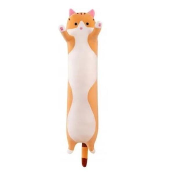 Jucarie Pisica de plus, portocaliu, 50 cm