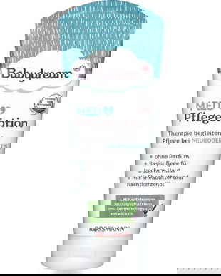 Lotiune de &icirc;ngrijire pentru copii, cu unt de shea si ulei de primula, fara parfum, Pflegelotion Babydream, 200ml