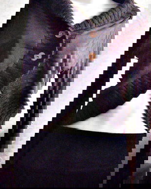 bolero maro bumbac si lana