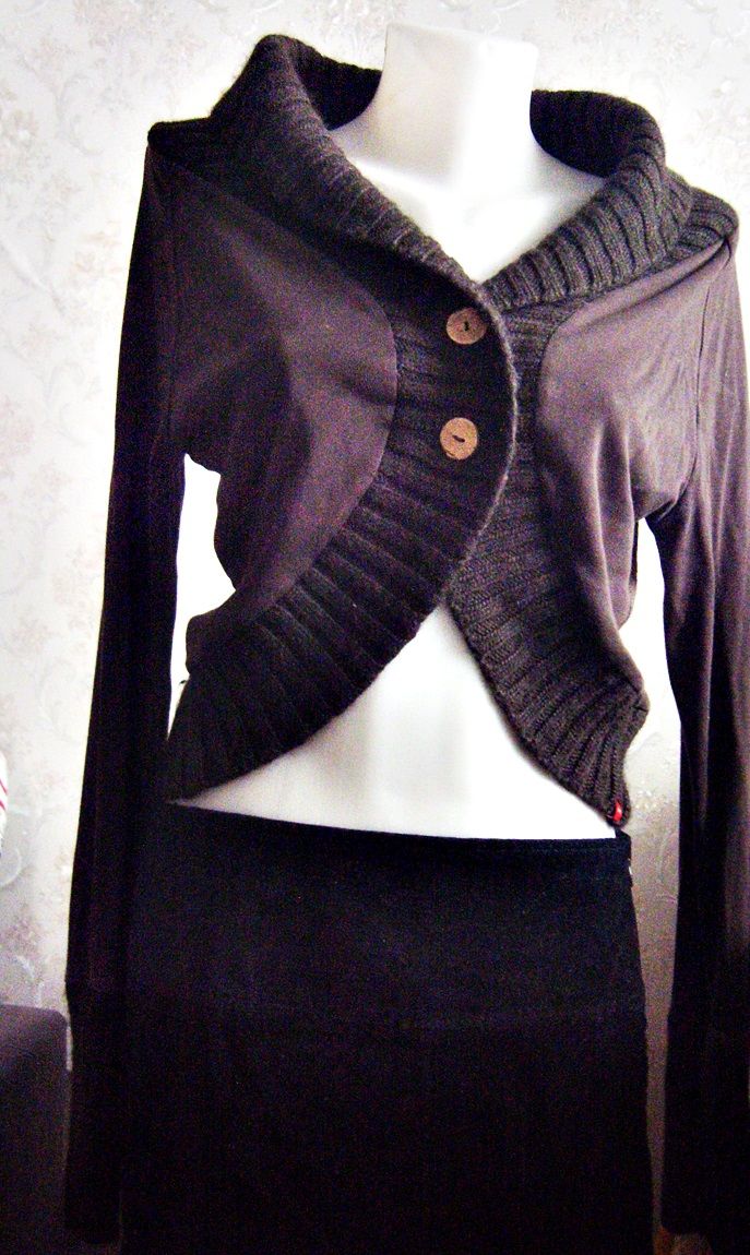 bolero maro bumbac si lana